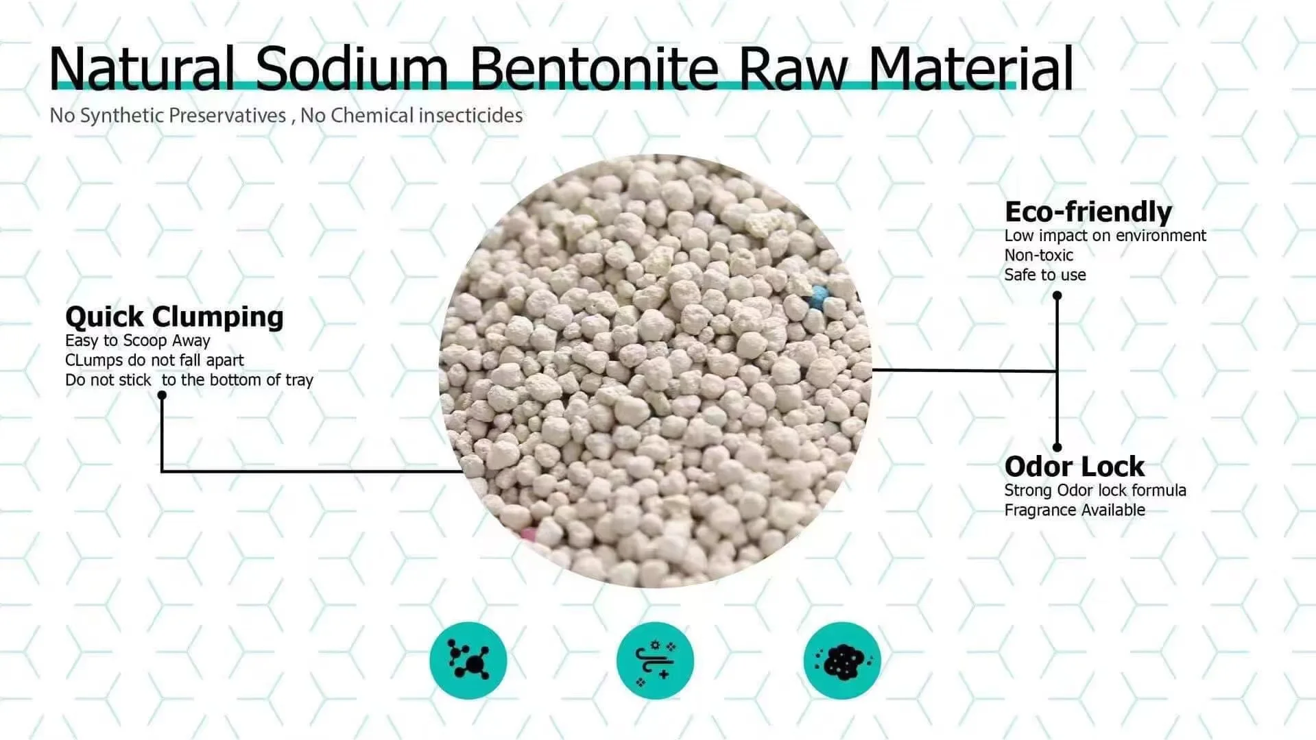 Deodorizing Hidden Bentonite Cat Litter Made From Bentonite Clay 100