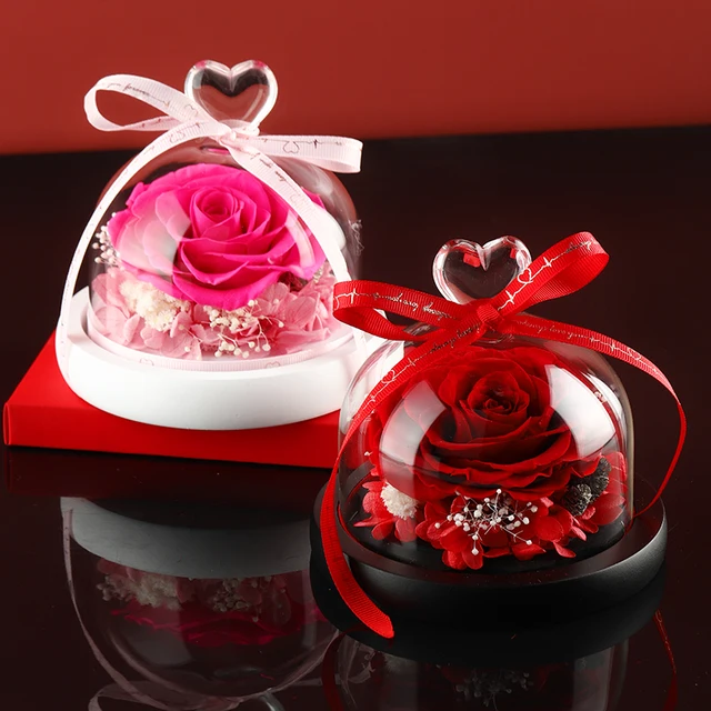 New Idea Forever Immortal Mirror Acrylic Flower Box Forever Eternal Preserved Roses In Box Perfect Valentines Day Gift