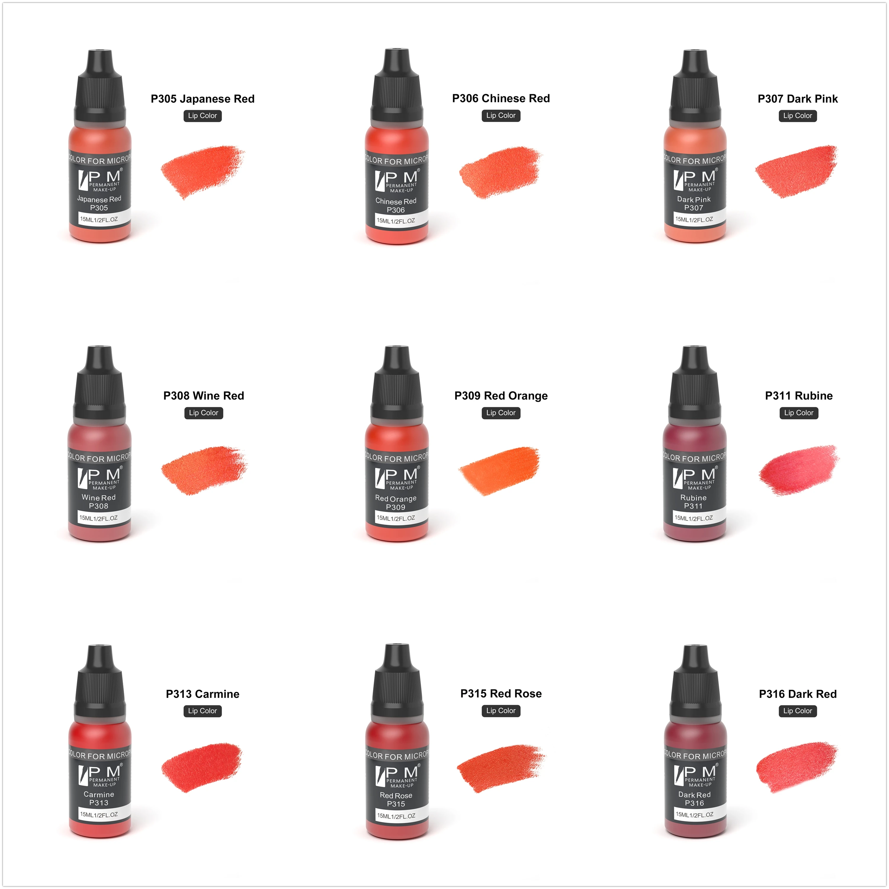 PM Органическая подводка для глаз и губ 54 Цвета микропигментация кожи головы PMU Перманентный макияж татуировочный пигмент