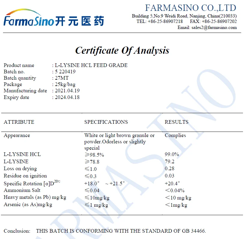 Найти поставщика в Китае l-лизин hcl Лучшие поставщики из Китая L-лизин гидрохлорид