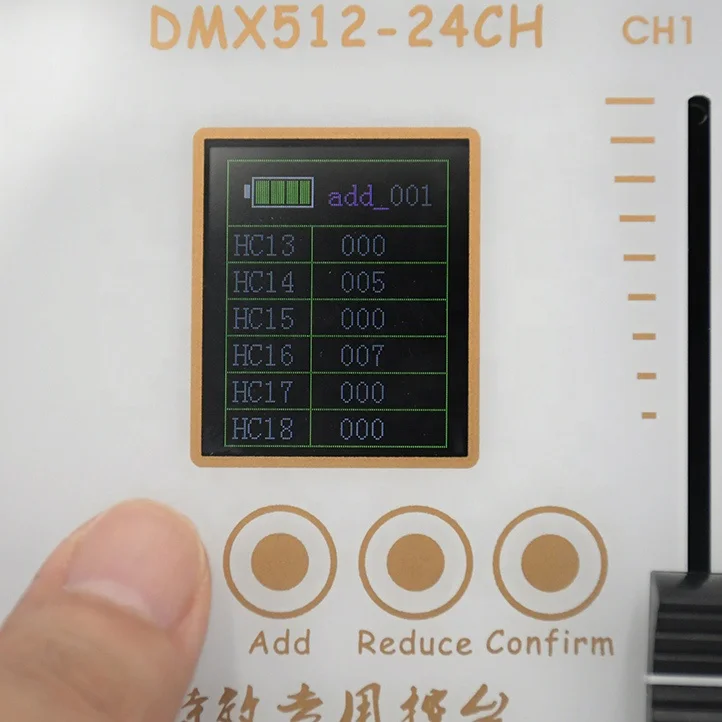 Mini Touchable Dmx Controller with Lcd Display Rechargeable Small Dmx Controller for Stage Effect Lighting Led Dimmer