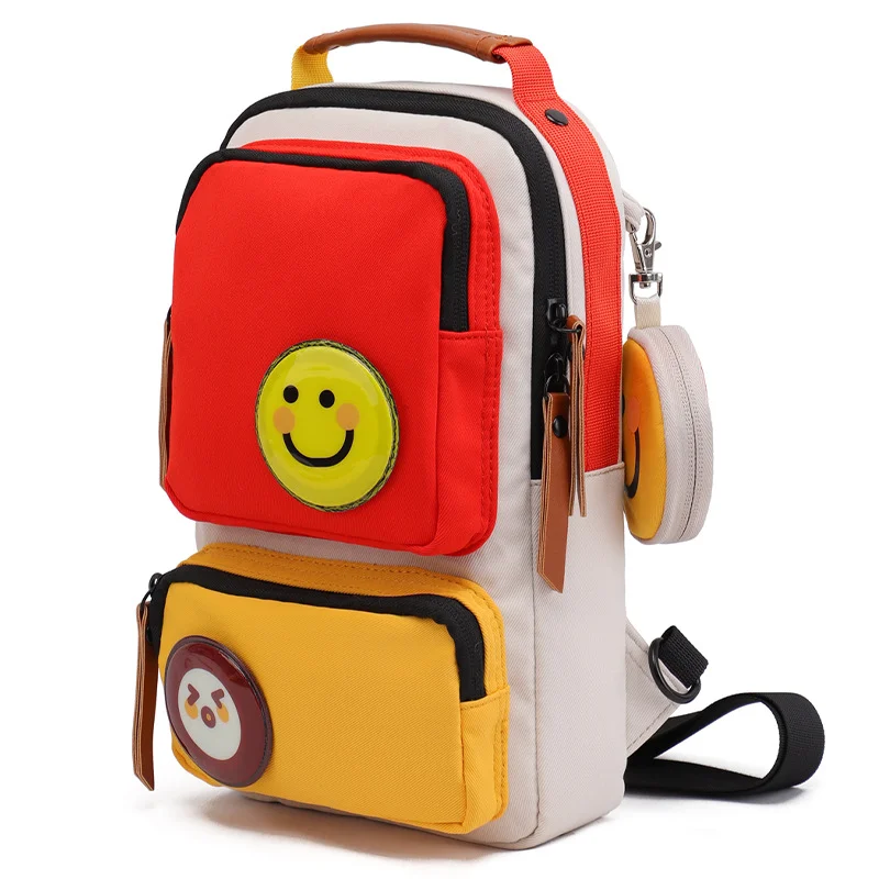 TINYAT Nieuwe Smiley Borstzak Groothandel Casuale Schoudertas Koppel Street Fashion Sport Crossbody Tas