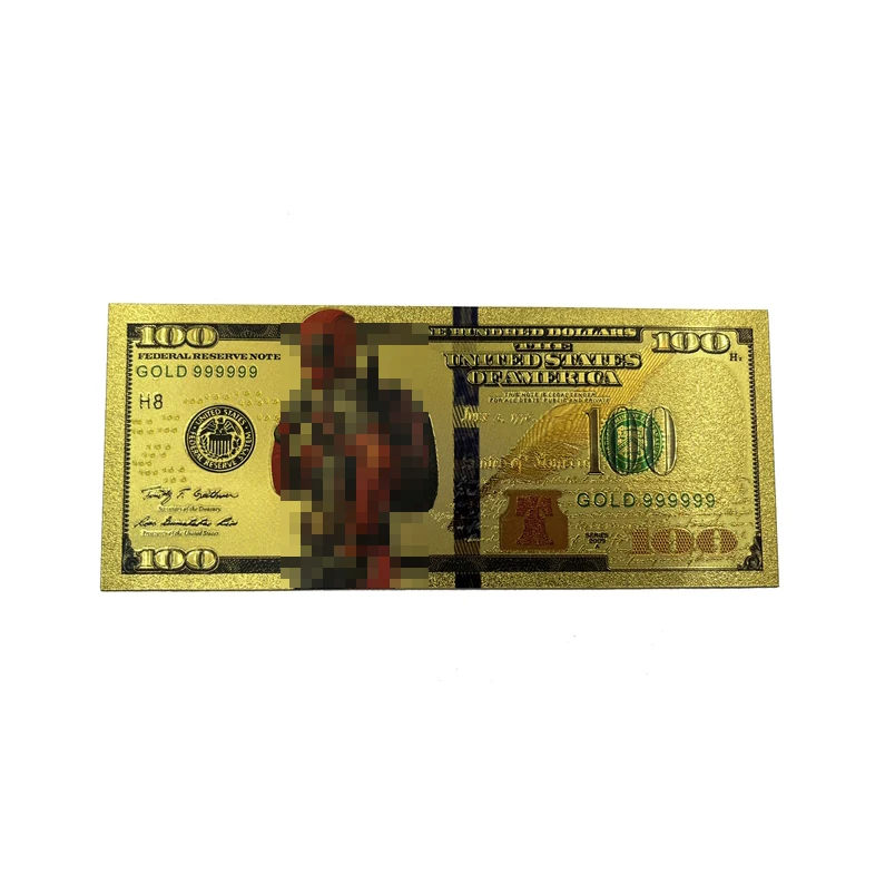 49デザインヒーロー24K紙幣アイアンマングリーン-ハルクス100アメリカ