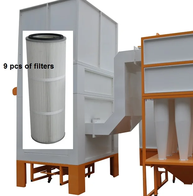 Multi Cyclone Automatic Powder Spray Booth - High Efficiency