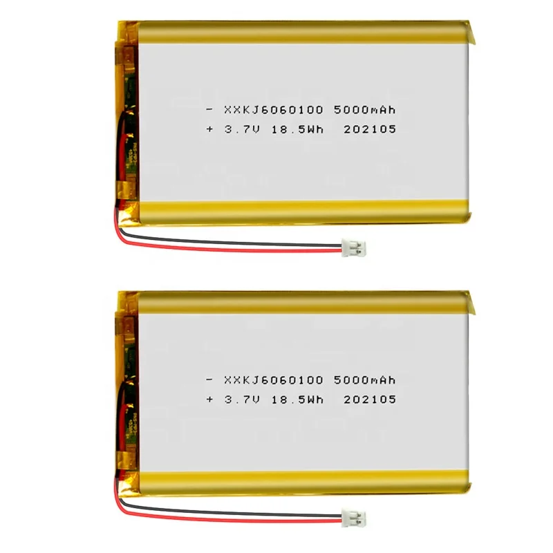 11.1v 12v Flat Lithium Polymer Battery 6060100 3.7v 5v Lithium 5000mah Battery 7.4v