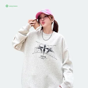 New Spring Girl's Crew Neck Solid Printed Knitted Breathable Quick Dry Regular Sleeve Casual Comfortable Loose Fit Front