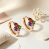Pendientes chapados en oro de 18 quilates 4