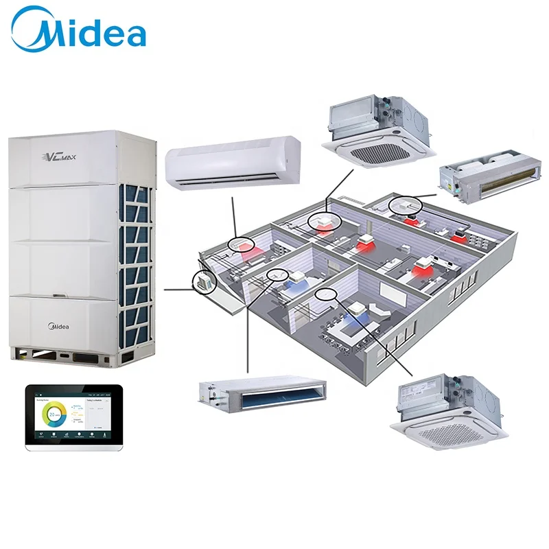 Midea V8 Series VC MAX Ac Vrf air Conditioner System Climatiseur 12000 Btu for Apartment Complex