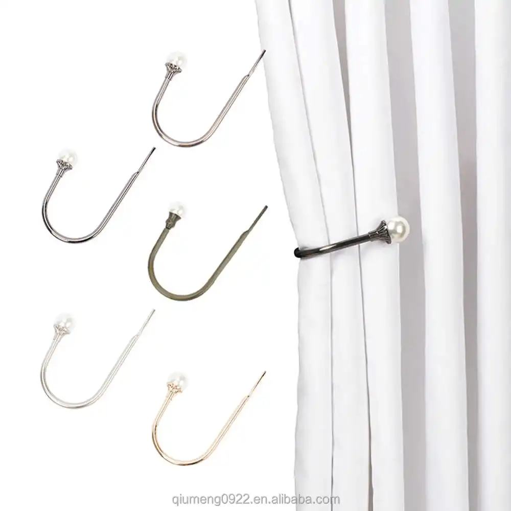 Curtain Hold Back Metal Tie Stylish Strong Arm Style Hook Loop Holder U Shaped 