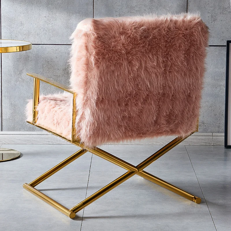 Delivery Fast Leisure Gold Stainless Steel X Base Accent Chair