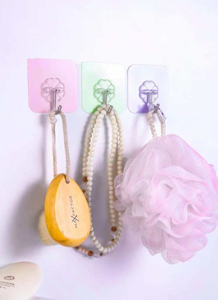 creative new pearlescent color strong traceless viscose packaging magic nail free stick novelty hooks opp pack supplier