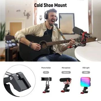 Factory Price Camera Clamp Mount NEEWER Super Clamp with Cold Shoe and 1/4" 3/8" Threaded Holes Crab Shaped Camera Clamp Mount detail image