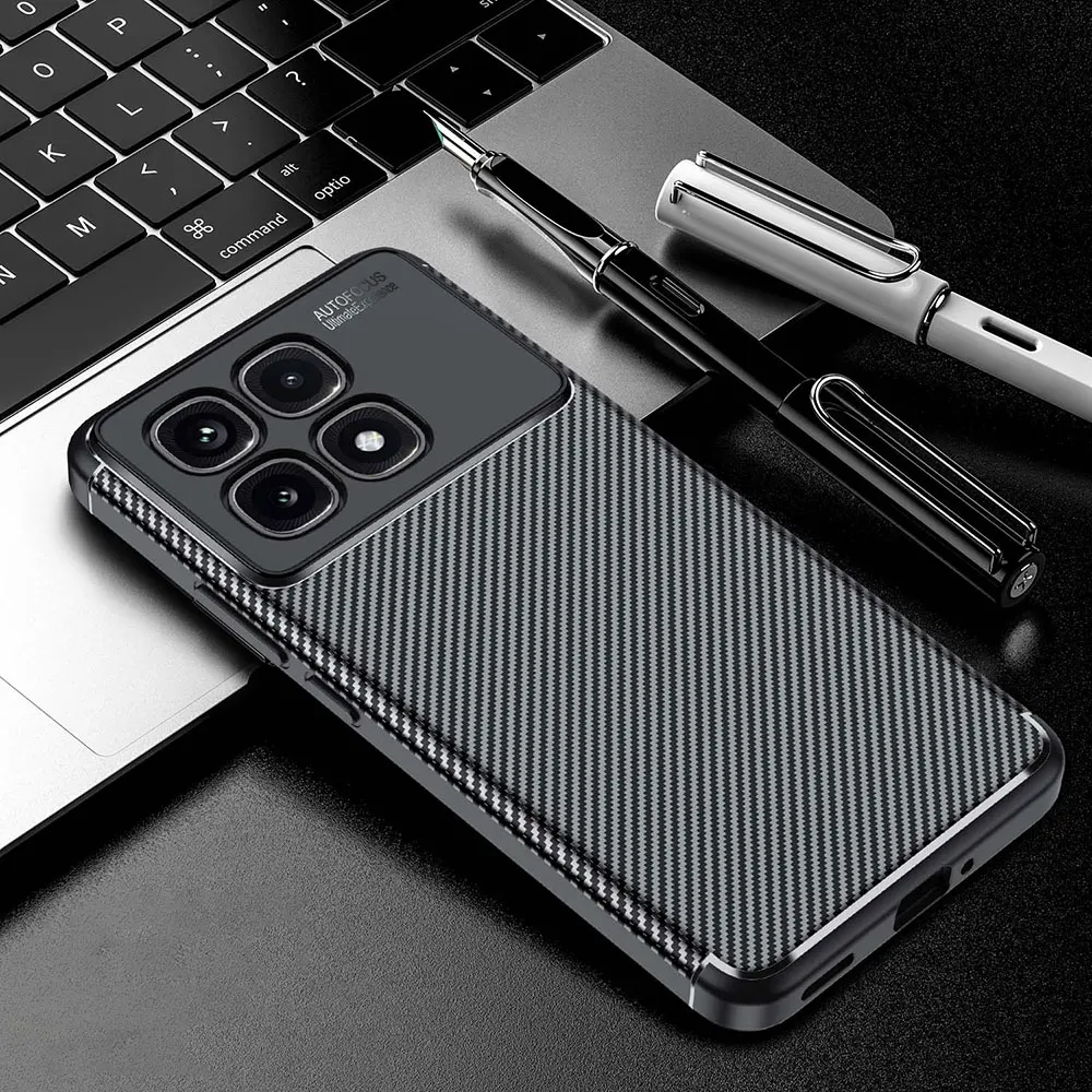 Laudtec Sjk772 Carbon Fiber Texture Phone Case Thin Shell Skin Friendly Cover Simple Business For Redmi K70 K60 E Pro Ultra