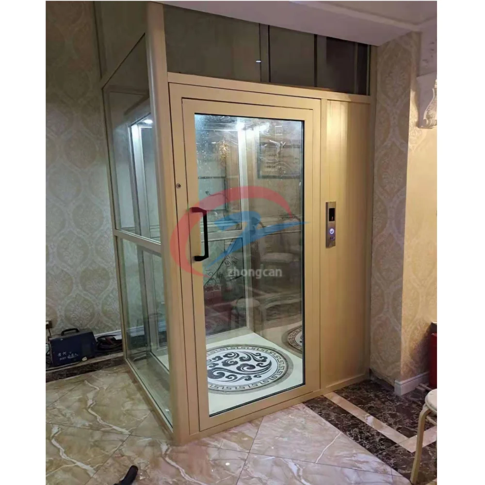 Auto-door Star Ceiling Home Elevator Hydraulic Passenger Lift for Villa Apartment Hotel Outdoor Use 2-4 People Modern Design