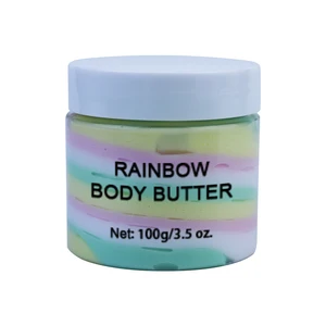 Private Label Custom Body Butter Shea Butter Moisturizing Body Lotion Rainbow Whitening Body Lotion