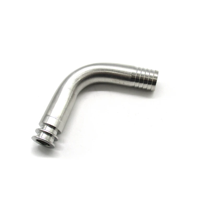 Sanitary Stainless Steel 90 Degree Pipe Beverage Elbow Fitting 6mm Barb