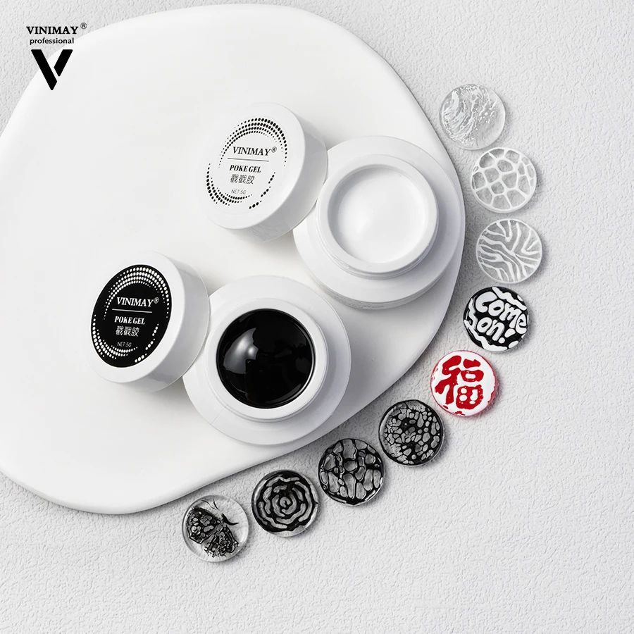 Vinimay Ny Gel polish 2025 Poke Gel Naglar Guld Silver Svart Vit Färger Poke Grundfärg OEM/ODM Engros Poking Gel Nagelkonst