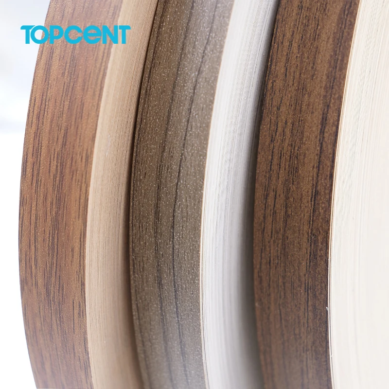 For TOPCENT PVC Edge Strips Pvc Abs Countertop Edging Trim for Particle Board High Quality Edge Banding