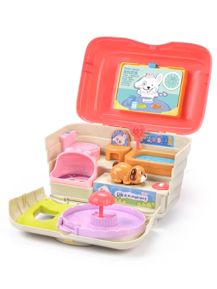 Для детей раннего обучения Развивающие игрушки домик для домашних животных для маленьких датчик движения игры ролевые игры набор игрушек