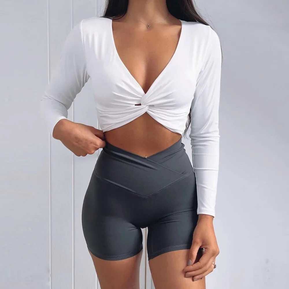 Naked-feel Breathable for Yoga Long-sleeved Fitness Wear European American Style Sports 