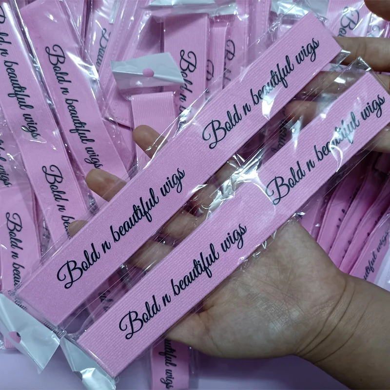 Private Label Adjustable Custom Elastic Band For Lace Hair Lace Melt Band Designer Elastic Bands