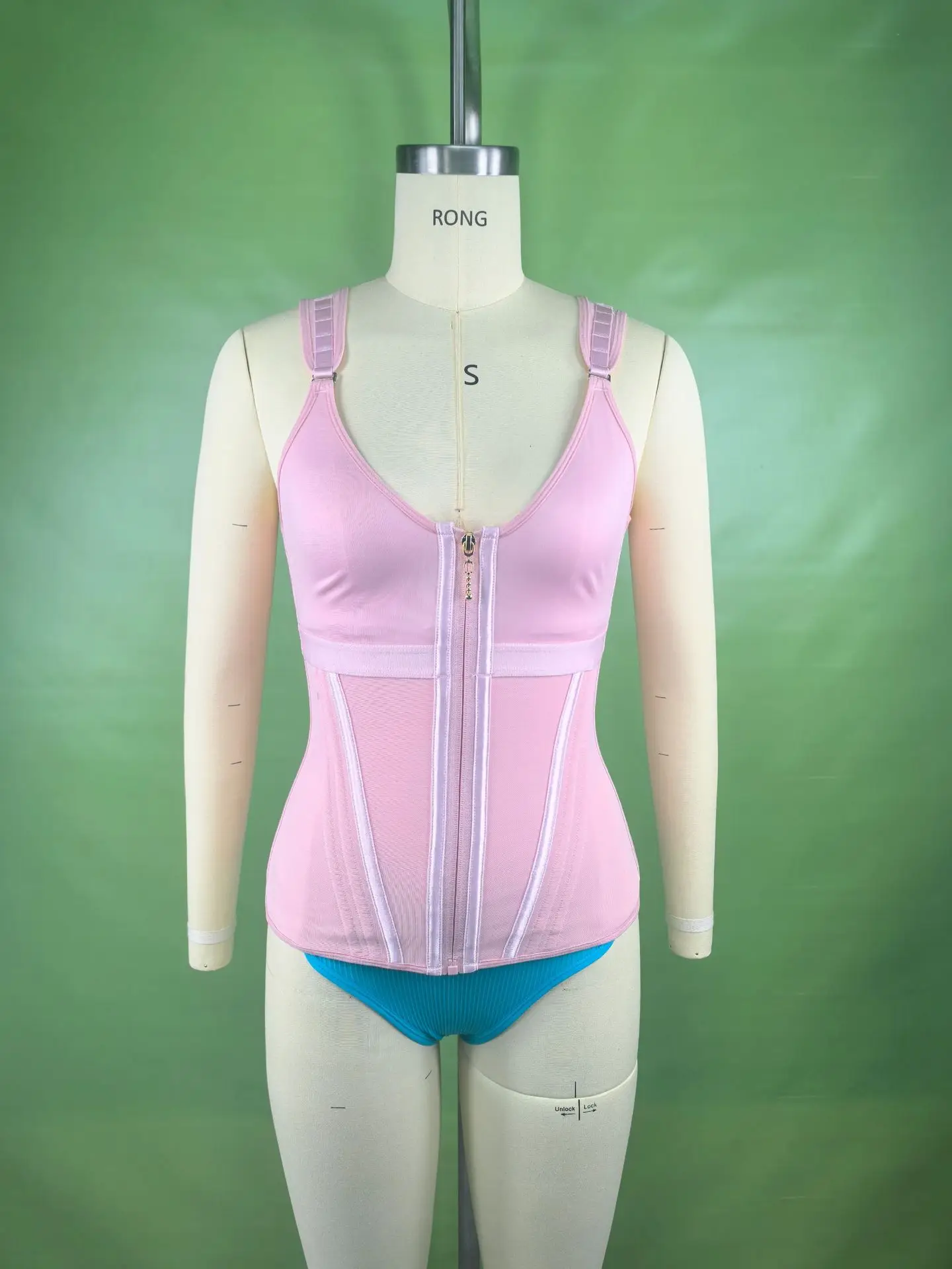 HKRXEC Zip-Front Structured Waist Trainer Vest