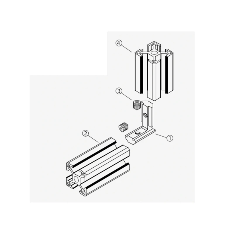 Прямая поставка с фабрики Китай высокоточные встроенные Угловые канавки для мебели T-образные разъемы L-образной формы
