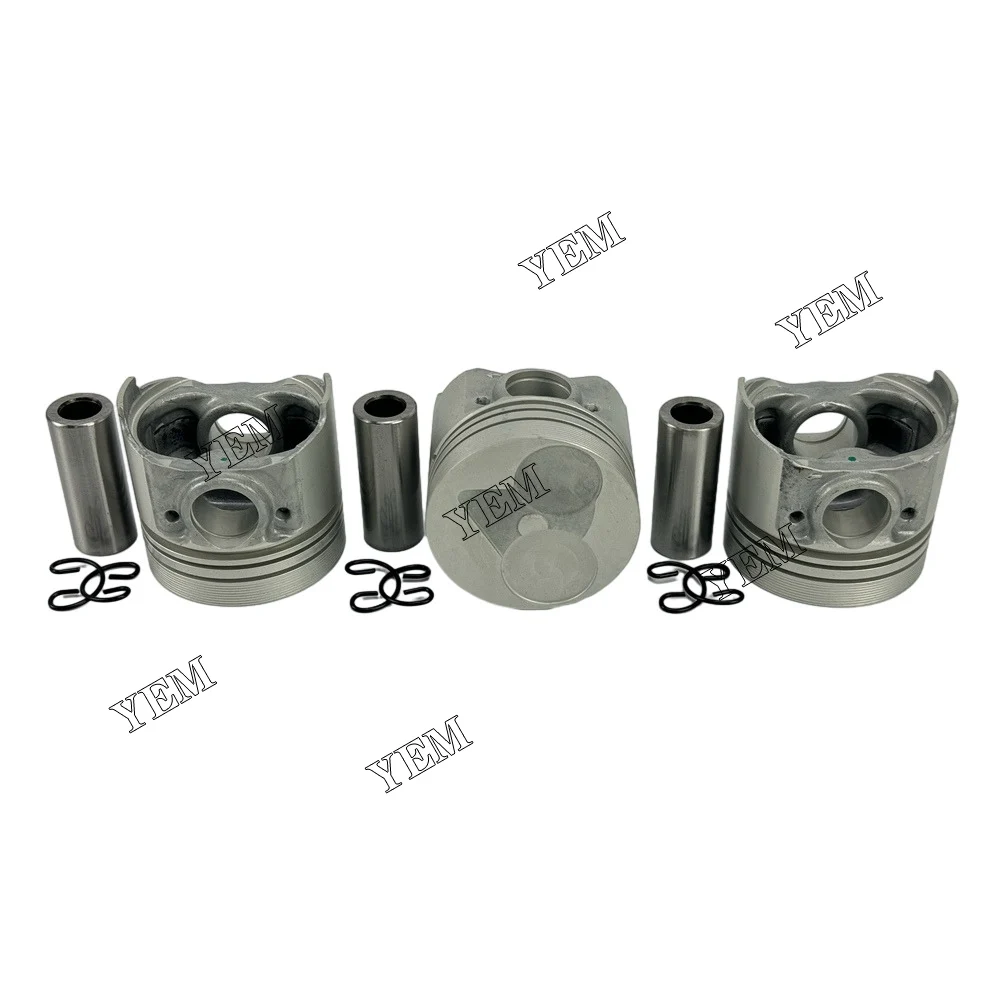 3 PCS Piston Kit STD for Kubota D640 Engine Parts