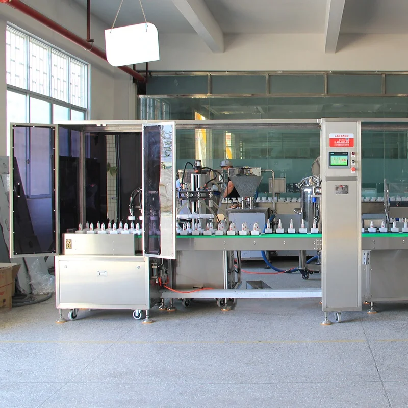 Высокое качество автоматическая бутылка косметический жидкий крем для лосьона разливочная укупорочная машина