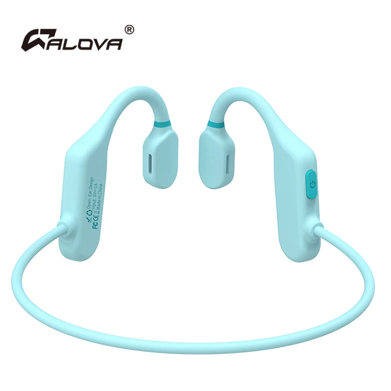 ALOVA Volume Protection Children Headset OEM Air Conduction Earphone Bt 5.3 IPX4 Wireless Bluetooth Headphone for Kids