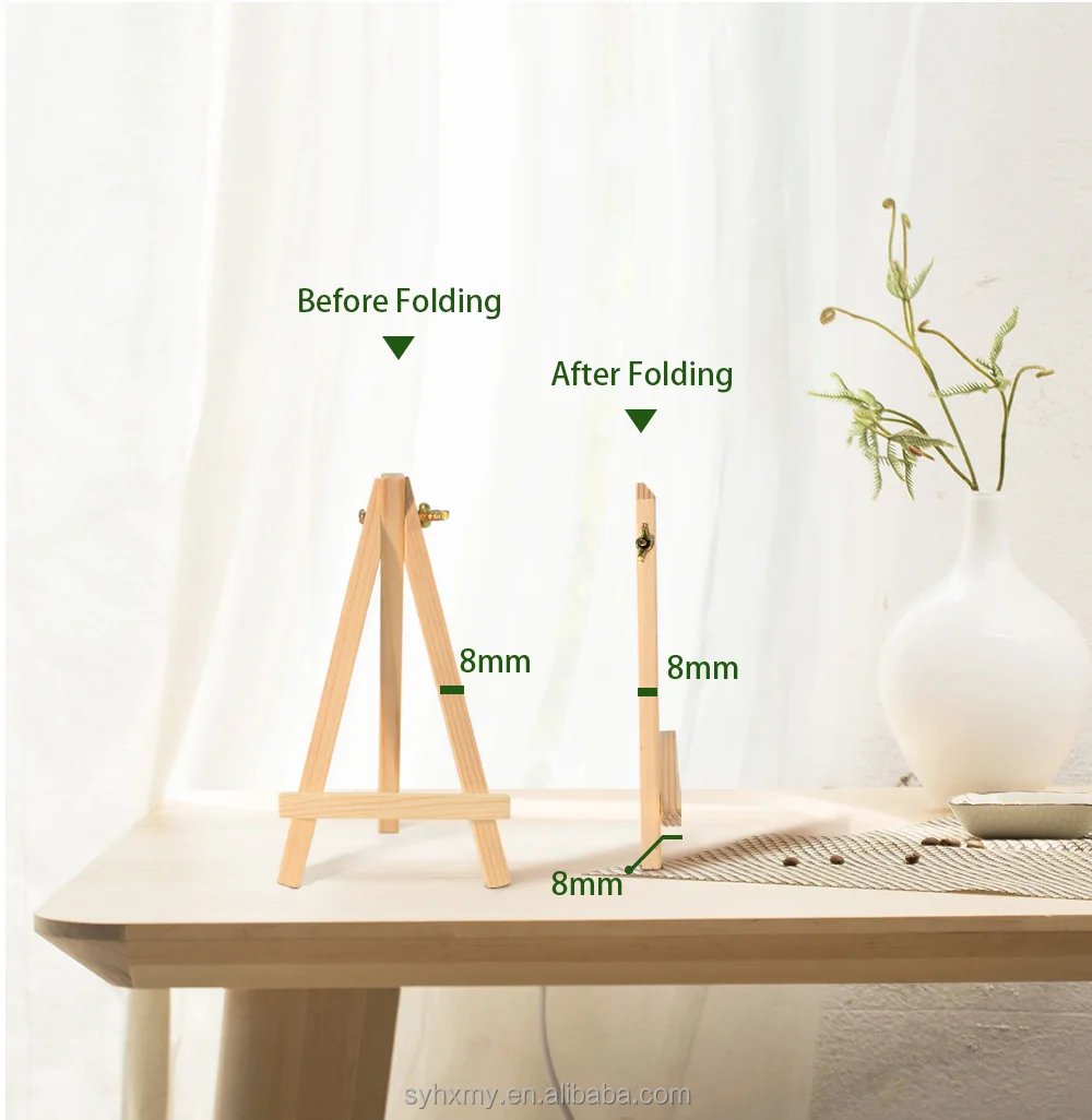 9*16cm Wooden Adjustable Desktop Mini Easel Art Painting Triangle Easel