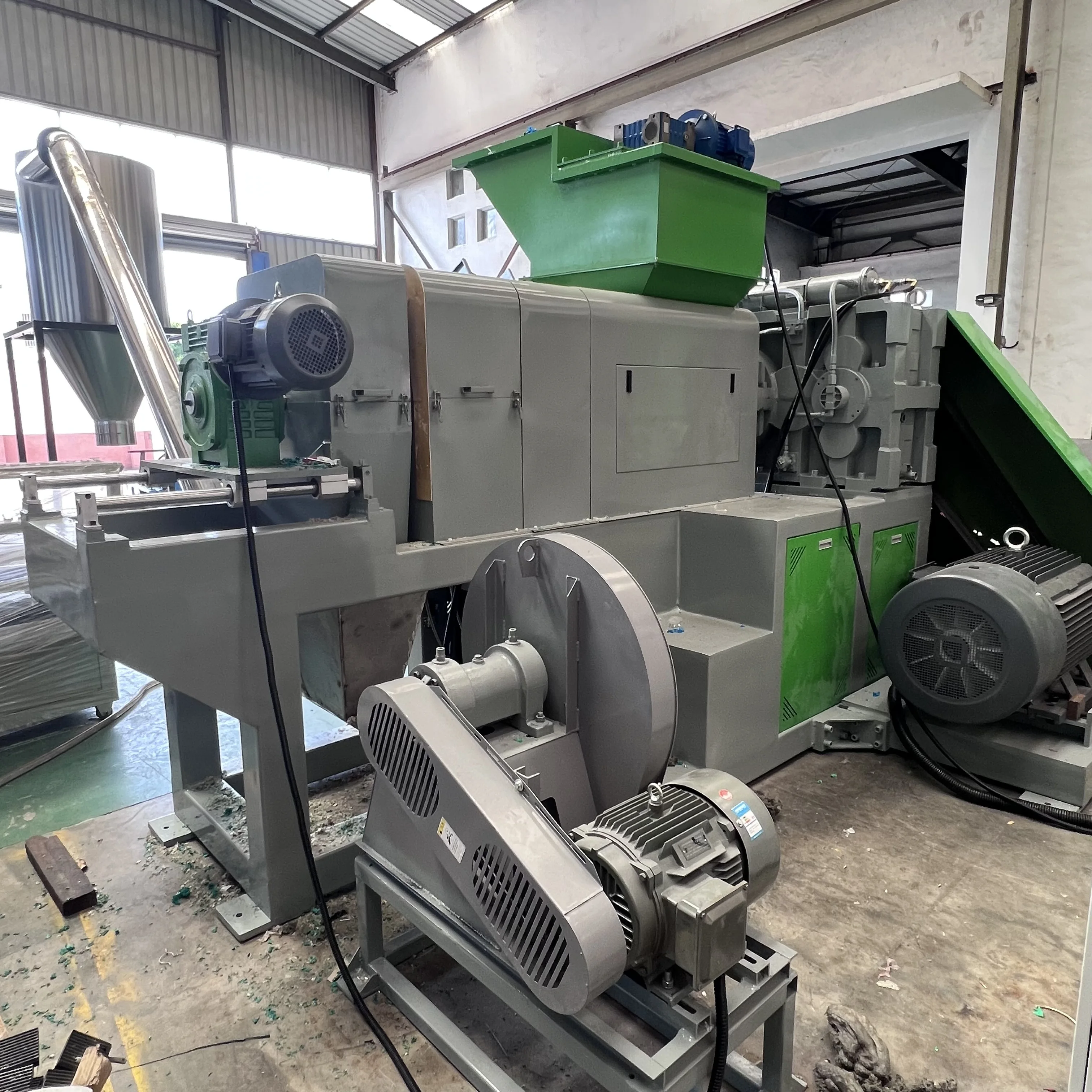 Recycled Plastic PP PE HDPE LDPE LLDPE Dewatering Dryer Pelletizing Granulating Plastic Film Squeezer Machine