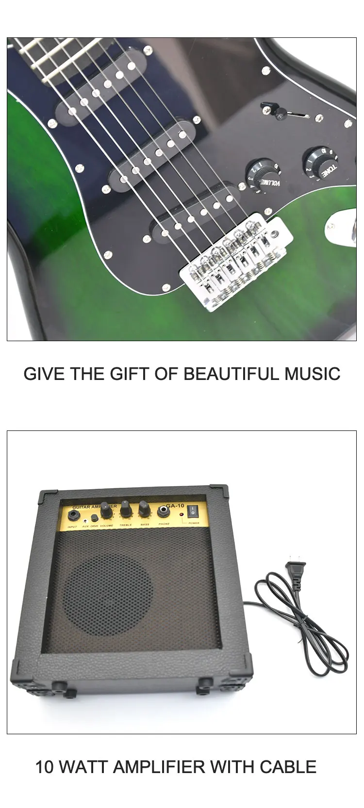 Electric Guitar 39" Inch Complete Beginner Starter Kit Full Size With