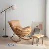 Light yellow faux leather footrest