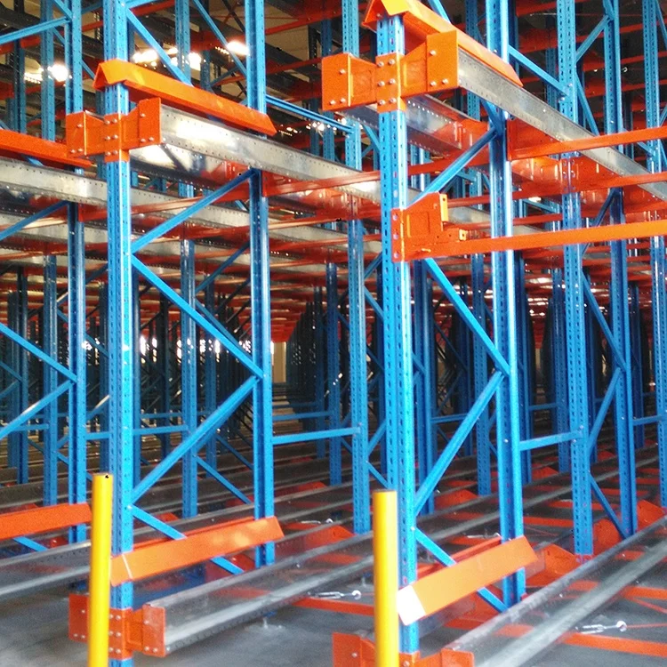 Energy-Efficient Automatic Storage Warehouse Rack System Industrial Racks Pallet Radio Shuttle Racking With Two-Way Shuttle Cars