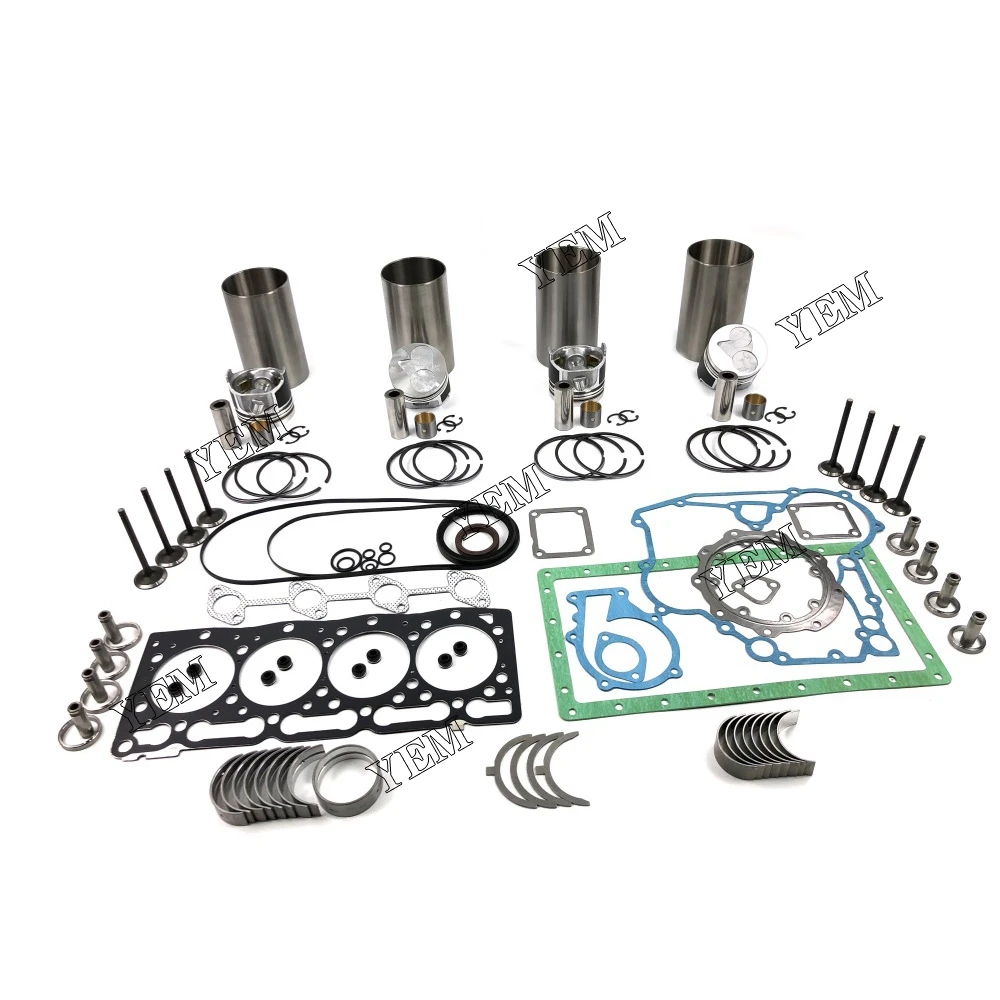 For Kubota Engine V1505 V1505D V1505-E V1505T Overhaul Rebuild Kit High Quality 4