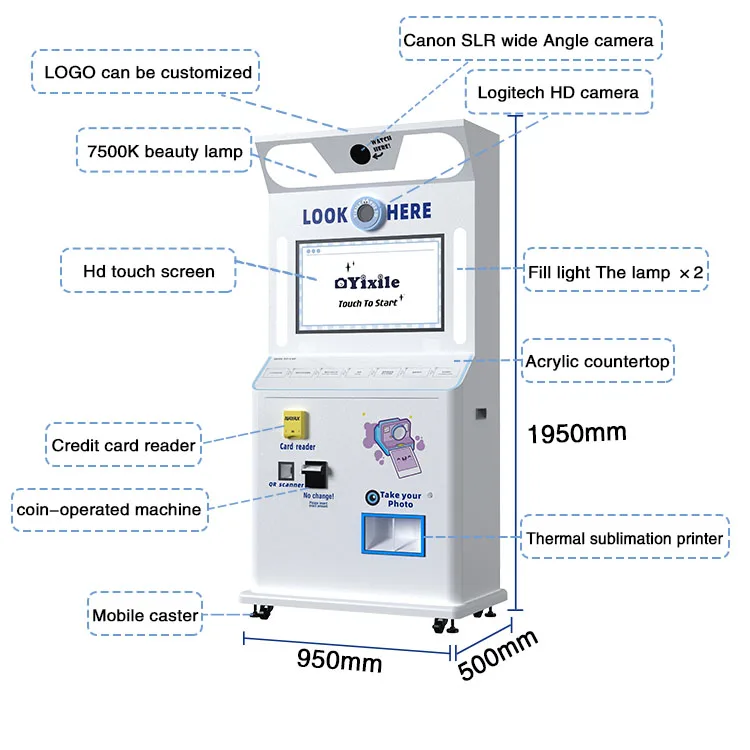 Coin Operated Photo Printing Machine Photo Booth Thailand France Italy Shipping Photo Booth