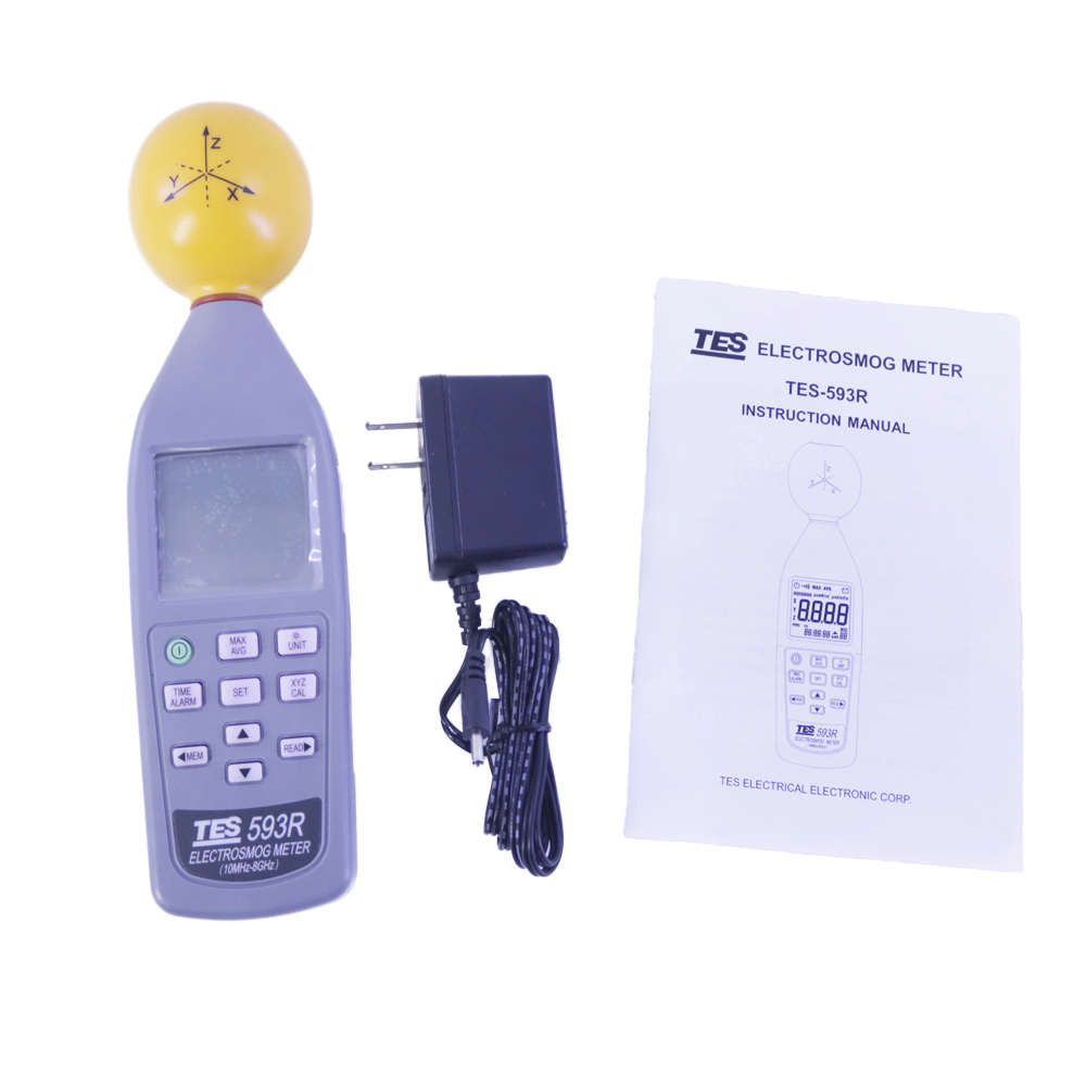 TES-593 ElectroSmog Meter Yüksek Frekanslı Elektromanyetik Alan ölçümü