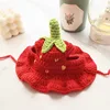 Chapeau fraise rouge [oreilles exposées]