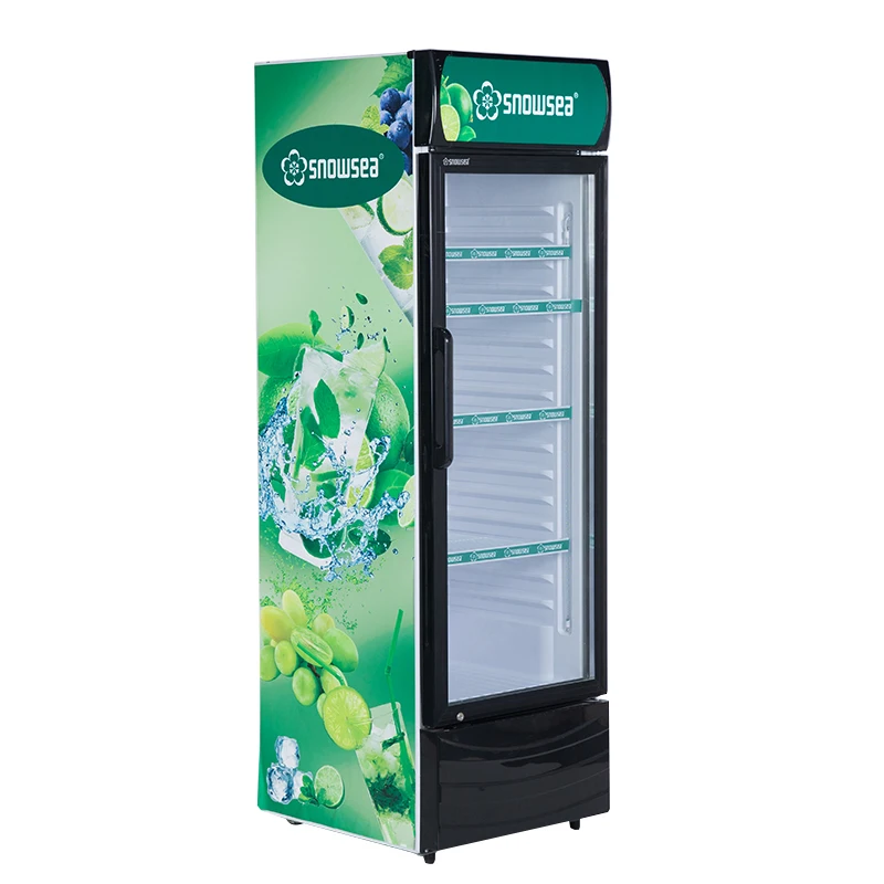 LC-400W snowsea высокого качества со стеклянной дверью верикальная холодильная камера витрина охлаждаемый прилавок-витрина шкаф