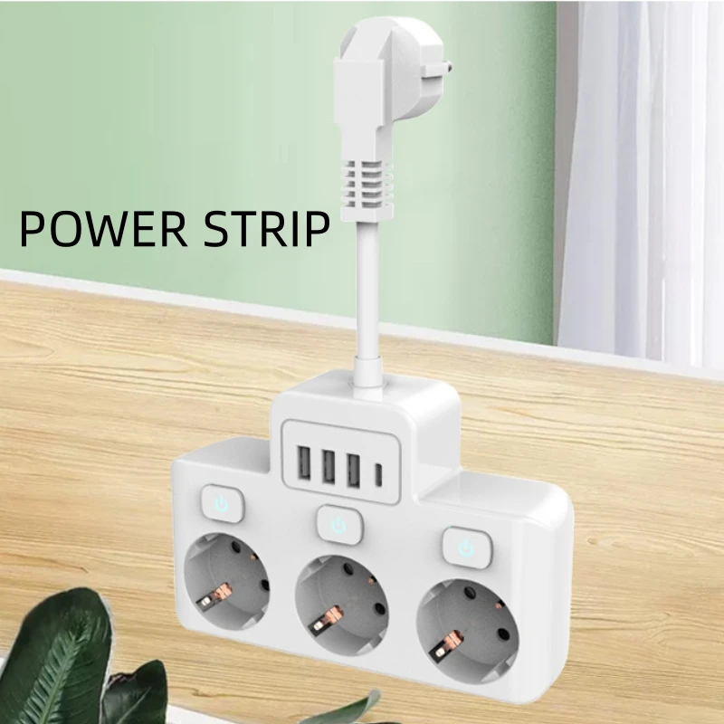 Potable Plug In 2023 Portable Plug 3 Outlets - Versatile Power Strip