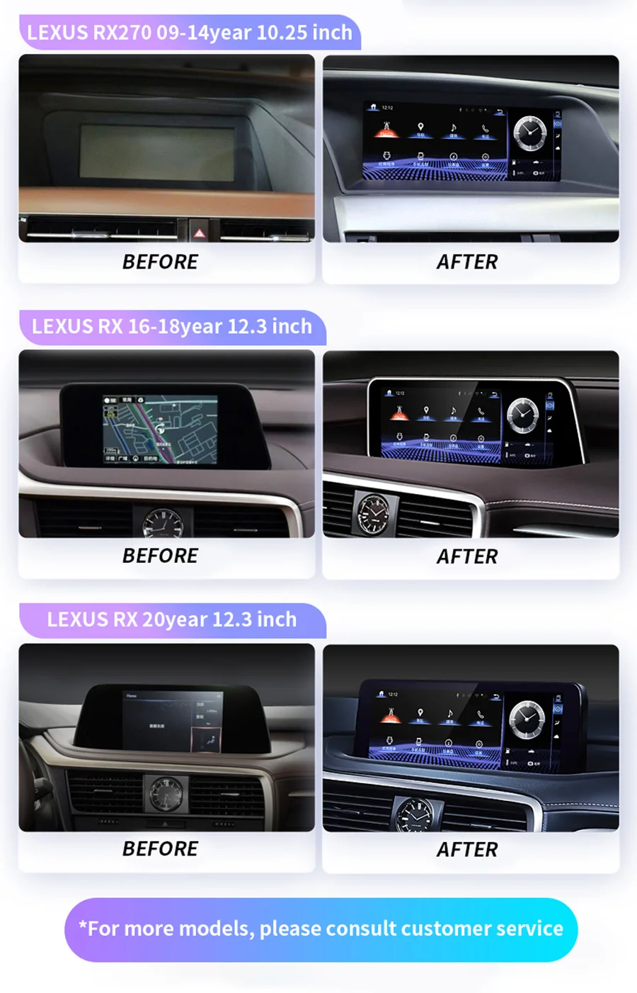 Wireless Carplay For Lexus Nx Es Ux Is Ct Rx Gs Ls Lx Lc Rc Android