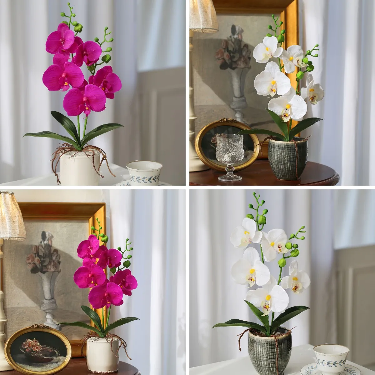 Orquídeas Flores Artificiais Com Vaso De Flores De Plástico Vasos De  Plantas De Orquídeas Phalaenopsis Orquídea Para A Decoração - Buy  Decorações De Casamento,Outra Decoração Da Sua Casa,Decoração Do Escritório  Product on