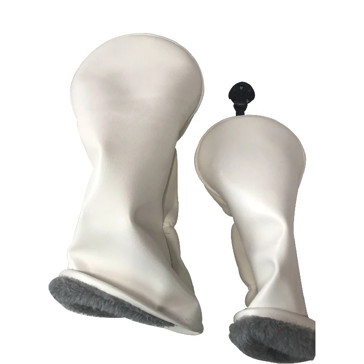 White Blank Golf Wood Headcovers Iron Headcover Customized Brand Embroidery Golf Fairway Head