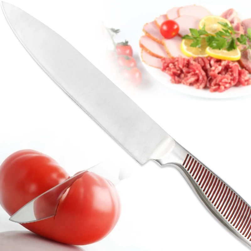 Хорошее качество, 8 комплектов в партии, набор наконечников из нержавеющей стали шеф-повар салата набор складной прочный поворотный блок набор кухонных ножей с акриловой подставкой