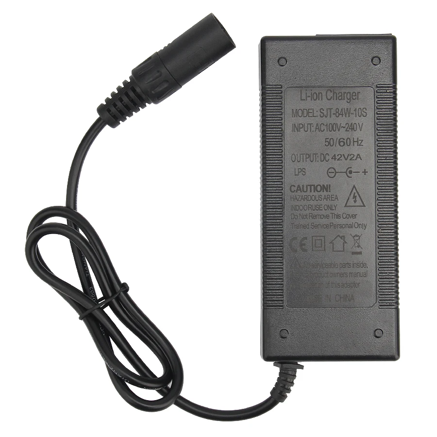 Chargeur Batterie Vélo Électrique 36V 2A - Sortie 42V - Connecteur RCA10mm - Lithium Li-ion