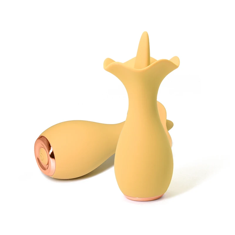 New Design Flower Shape Tongue Licker G Spot Silicone Vibrator Powerful Slime  for Women  Message