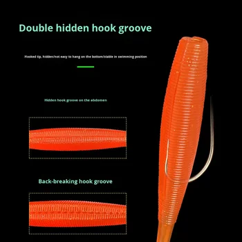 Soft Tail Lure Bait 12cm 9.7g PVC Wobbler Worm Slot Swim Baits for Sea Bass Fishing Wholesale – Soft Lure – view 5