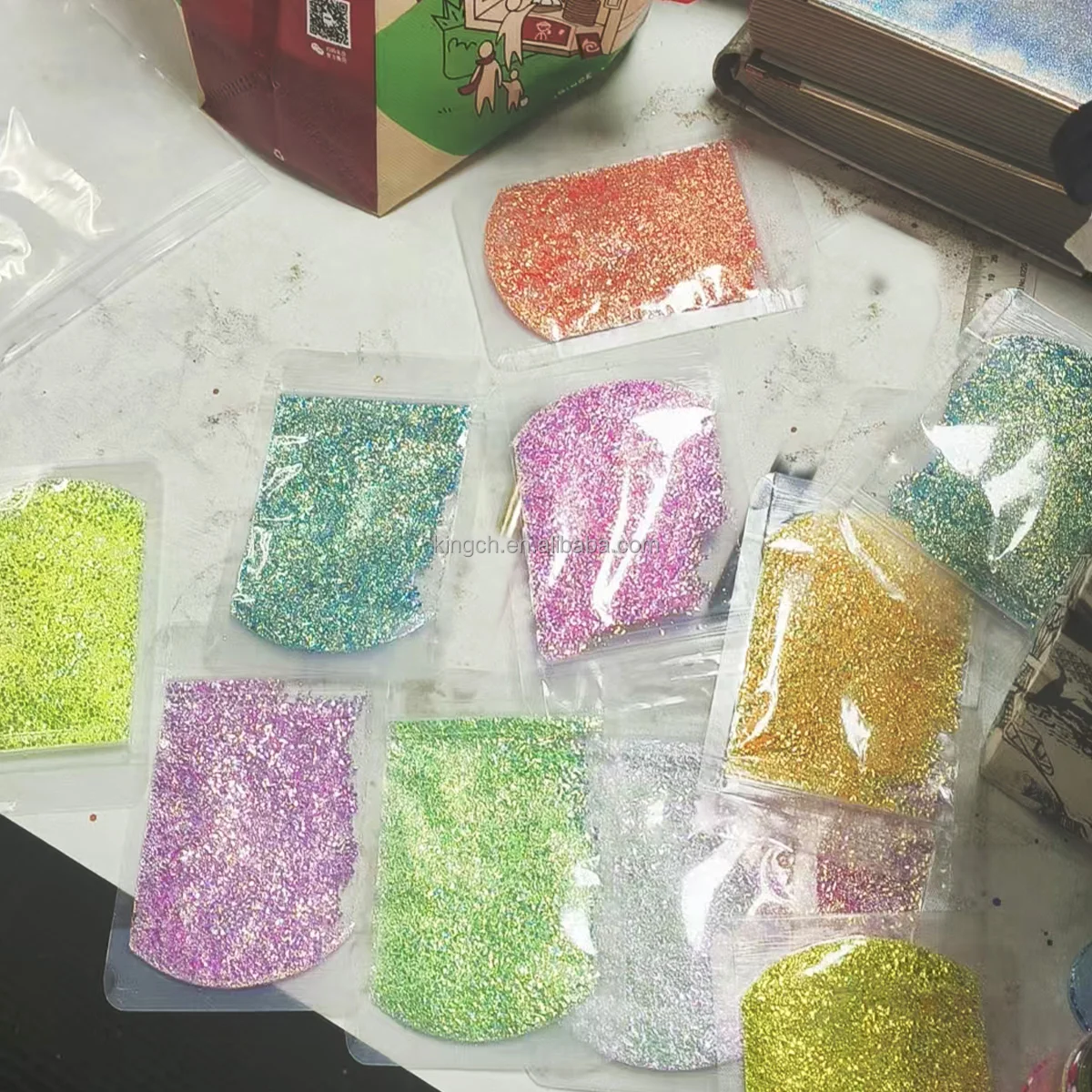 product bulk 2oz bags bubble beads glitter wholesale polyester glitter eco friendly for nails art resin crafts iridescent rainbow-5