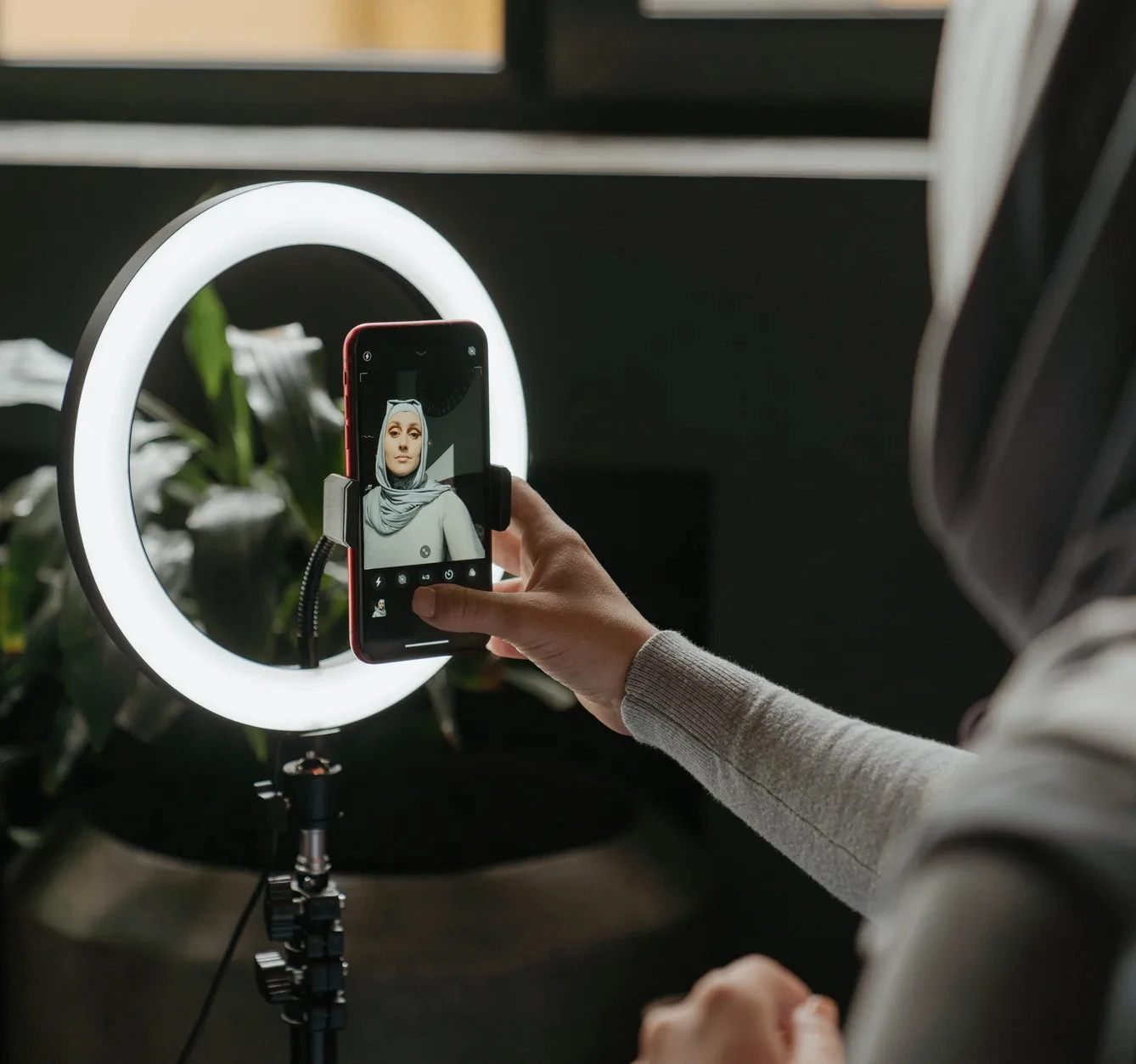 Tiktok-Anillo de luz Led circular con trípode, accesorio